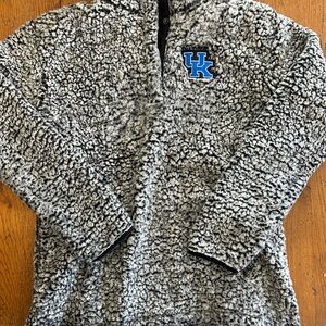 Gray Sherpa Pullover with UK logo